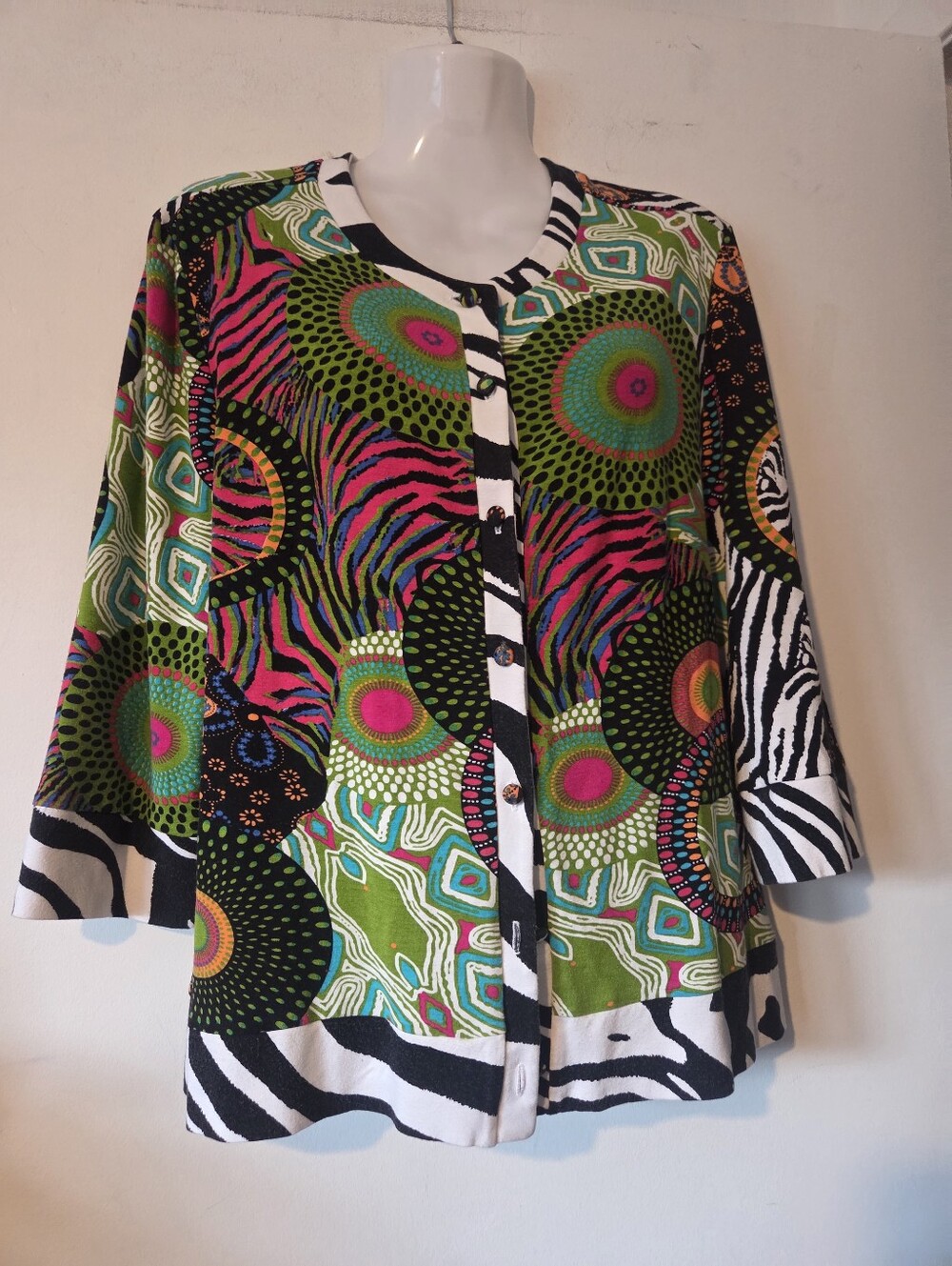 Joseph Ribkoff Abstract Print Cardigan/Top - Picture 2 of 5